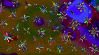 Raster illüstrasyonu. Çiçek deseni. Flower eskiz arka planı. Şatafatlı bahar bahçesi dokusu.