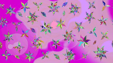 Çiçek desenli raster, nötr çizgi grafik desenli soyut raster arkaplan. Modern stil dokusu.