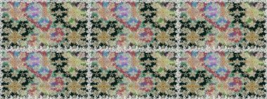 Raster düz çiçekleri pürüzsüz desen. Gri renkli çiçekler. Tasarım hediye paketi, tebrik kartları, posterler ve afiş tasarımı.