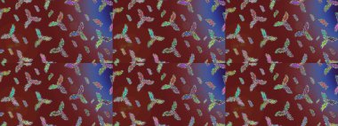 Kar tanesi süsleme deseni. Kar taneleri deseni. Kar taneleri arka planda. Raster illüstrasyonu. Arkaplanda soyut kar taneleri izole edilmiş düz tasarım.