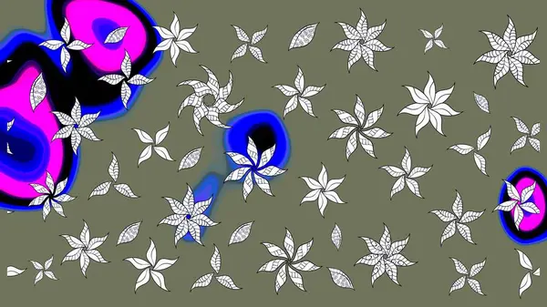 Tomurcukları çiçek olan sevimli bir çiçek deseni. Eski usul. Raster. Raster illüstrasyonu. Kumaş, tekstil, duvar kağıdı baskısı için. Taslak arkaplan.