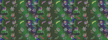 Kar tanesi raster arka planı. Kış yeşili, gri ve menekşe rengi kar bembeyaz kristal element. Meteoroloji buz koleksiyonu. Xmas Frost kar taneleri izole edilmiş siluet sembolü. Raster çizimi..