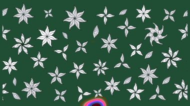 Çiçekli yumuşak bir eskiz şekli. Raster çiçekleri klasik tarzda çizilmiş. Yumuşak, yeşil renkli bahar çiçekleri. Raster illüstrasyonu.