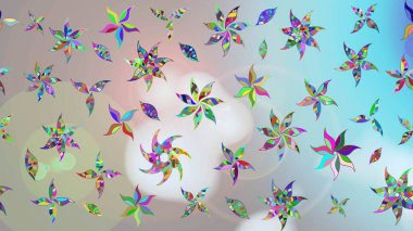 Motley illüstrasyonu. Küçük renkli çiçekler. Küçük çiçekte güzel bir desen. Moda baskıları için zarif bir şablon. Gri çiçekli bahar çiçekleri.