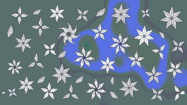 Zarif, parlak ve nötr çiçek desenli tasarım. Sabıka fotoğraflarında, bebek kıyafetlerinde, duvar kâğıtlarında, paket kutularında falan kullanılabilir. Raster..