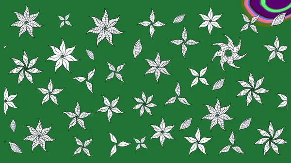 Çiçekli bahar çiçekleri. Küçük çiçekte güzel bir desen. Küçük renkli çiçekler. Moda baskıları için zarif bir şablon. Motley illüstrasyonu. Çizim.