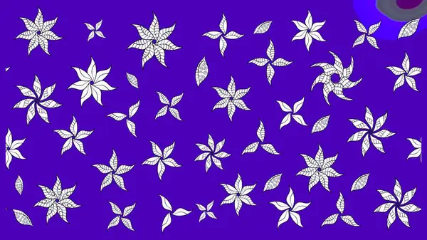 Çiçek ve yapraklı çiçek deseni. Küçük çiçekli şirin bir desen. Raster illüstrasyonu.