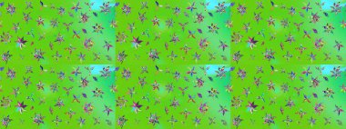 Simple cute pattern in small-scale flowers. Raster illustration. Floral sketch background for textile or book covers, manufacturing, wallpapers, print, gift wrap and scrapbooking.