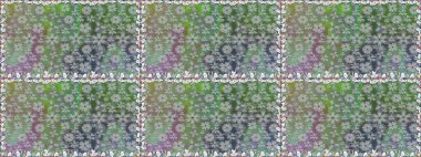 Düz Çiçek Elementleri Tasarımı. Raster kusursuz. Güzel kumaş deseni. Renkli Bahar Temalı Kusursuz Arkaplan. Çiçek deseni.