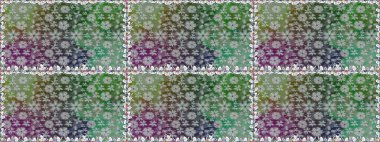 Çiçeksiz desenli, suluboya elle çizilmiş elementler. Parlak renkli fantezi çiçekleri, yapraklar, renkli tomurcuklar.