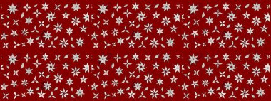 Raster illüstrasyonu. Tropik çiçek desenleri. Kırmızı renkte çiçekler.