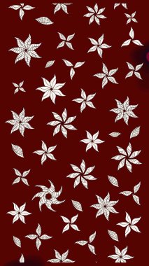 Raster illüstrasyonu. Küçük çiçekteki sevimli çiçek deseni. Kırmızı renkte çiçekler.