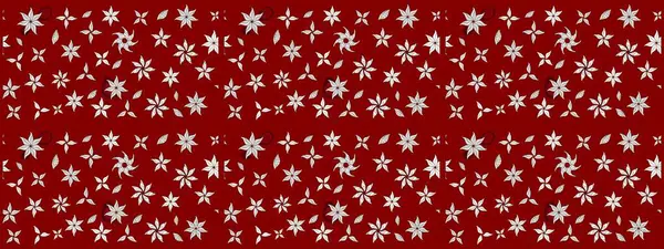 Raster illüstrasyonu. Tropik çiçek desenleri. Kırmızı renkte çiçekler.