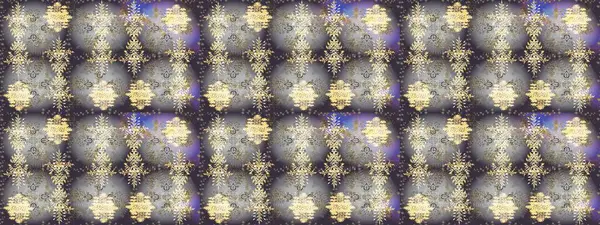 Arkaplanda soyut kar taneleri olan düz tasarım. Kar tanesi süsleme deseni. Kar taneleri arka planda. Raster illüstrasyonu. Kar taneleri deseni.