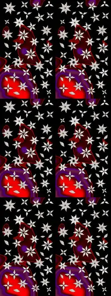 Çiçek arkaplanlı soyut zarafet eskiz deseni. Raster Güzel kumaş deseni.