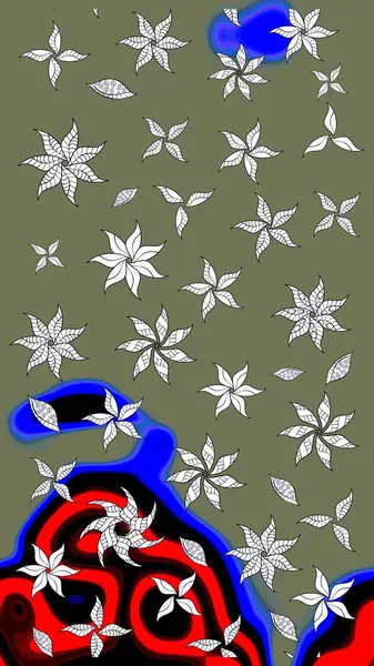 Yeşil renkli çiçekler. Küçük çiçekte sevimli çiçek deseni var..