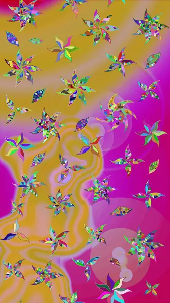 Klasik taslak çizimi. Raster çiçek izi. Çiçek sarısı çizim deseni.