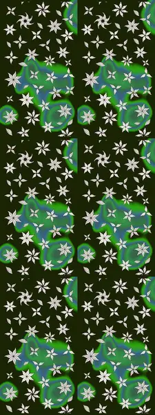 Raster illüstrasyonu. Gri renkli çiçekler. Çizim çiçek deseni duvar kağıdı için kullanılabilir.