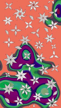 Doğal kozmetik ürünleri, parfüm, çiçekçi dükkanı için bahar ihalesi tasarımı. Turuncu lale çiçekli Raster eskiz deseni. Paket kağıdı için en iyisi. Karşılama ya da düğün geçmişi olarak kullanılabilir.