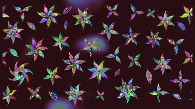 Arkaplan dokusu, duvar kağıdı, kahverengi renkli çiçek teması. Kabile sanatı boho baskısı, klasik çiçek arkaplanı. Soyut etnik raster çizim kalıbı.