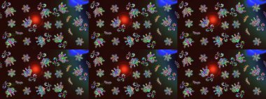 Renkli elementlerle Raster ilginç desen