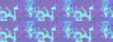 Violet menekşe üzerinde. 1950-1960 motifleri. Retro tekstil tasarım koleksiyonu. Çiçekli ipek eşarp. El çizimi çiçek elementleri ile soyut çizim raster deseni.