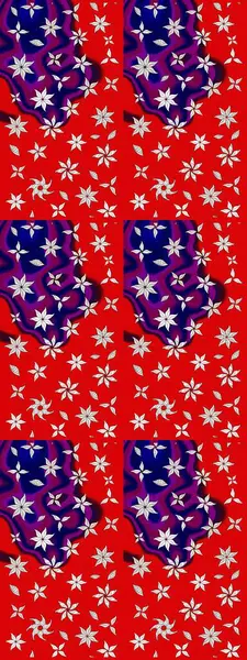 Millefleur 'lar. Oldukça eski bir besin torbası deseni, küçük kırmızı renkte, çiçekler. Tekstil, kumaş, kapaklar, duvar kağıtları, baskı, paket, koleksiyon defteri, örgü, dekupaj için çiçek arkaplanı..