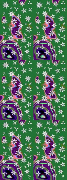 Klasik çiçek desenli. Raster 'ın taze dokusu. Paketleme, tekstil, duvar kâğıdı için çiçek eskizi. Yumuşak pamuk tasarımı. Yumuşak kiremit.