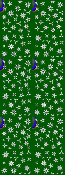 Yeşil renkte güzel çiçekler, suluboya desenli, duvar kağıdı, kart ya da kumaş için fayanslı eskizler. Raster..