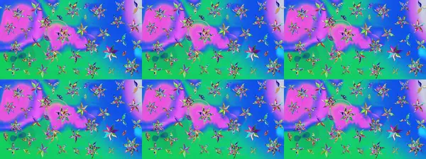 Çiçekli karalama şeklinde Raster çiçek deseni. Yumuşak, mavi renkte yaz çiçekleri. Raster illüstrasyonu.