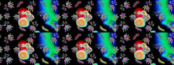 Kış kar taneleri, raster arka plan. Yüzey için tekrarlanan doku, ambalaj kağıdı, siyah, mavi ve yeşil renkli kar tanesi.
