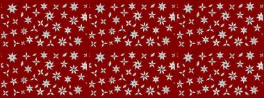 Raster illüstrasyonu. Tropik çiçek desenleri. Kırmızı renkte çiçekler.