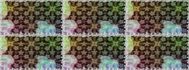 Düz Çiçek Elementleri Tasarımı. Kahverengi renkli çiçekler. Renkli Bahar Temalı Kusursuz Arkaplan. Raster illüstrasyonunda kusursuz çiçek deseni.