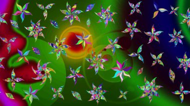 Güzel suluboya yaz çiçekleri deseni..