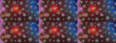 Soyut etnik raster çizim kalıbı. Arkaplan dokusu, duvar kağıdı, kahverengi renkli çiçek teması. Kabile sanatı boho baskısı, klasik çiçek arkaplanı.