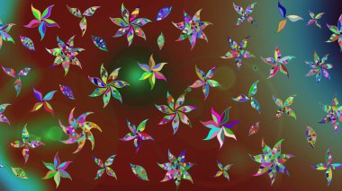 Eskiz geçmişi. Tomurcukları papatya çiçekleri olan sevimli bir çiçek deseni. Eski usul. Raster illüstrasyonu. Miles Fleur, süslü püslü bir süs. Kumaş, tekstil ve duvar kağıdı baskısı için..