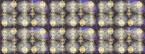 Arkaplanda soyut kar taneleri olan düz tasarım. Kar tanesi süsleme deseni. Kar taneleri arka planda. Raster illüstrasyonu. Kar taneleri deseni.