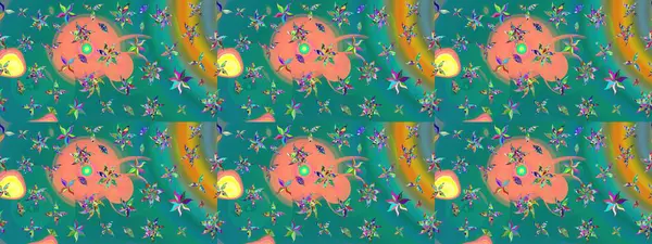 Hediye ambalaj kağıdı, tebrik kartları, posterler ve pankart tasarımı. Raster düz çiçek çizim deseni. Mavi renkte çiçekler.