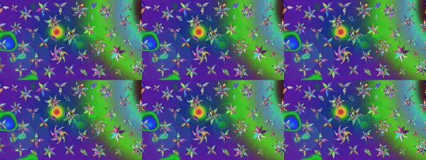 Kabile sanatı boho baskısı, klasik çiçek arkaplanı. Soyut etnik raster çizim kalıbı. Arkaplan dokusu, duvar kağıdı, yeşil renkli çiçek teması.