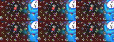 Düz Çiçek Elementleri Tasarım Raster illüstrasyonu. Çiçekli çiçek deseni, suluboya. Mor renkli çiçekler. Renkli Bahar Teması Eskiz Şablonu.