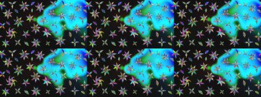 Küçük çiçekteki sevimli çiçek deseni. Gri renkli çiçekler. Raster illüstrasyonu.