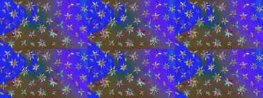 Çiçekli çiçek deseni, suluboya. Raster deseni. Süslü kumaş deseni.