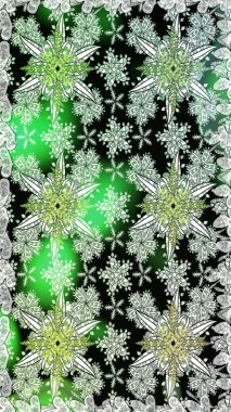 Küçük çiçekte güzel bir desen var. Çiçek kompozisyonu. Çiçek kolajı. - yeşil ve nötr çiçekler. Raster deseni. Doğa. Çiçek arka planı.