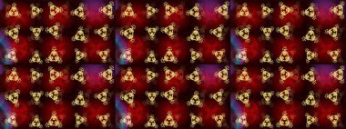 Yeni yıl kar tanesi. Kahverengi, kırmızı ve siyah renkler üzerine şirin soyut kar tanesi raster tasarımı. Düz kar karalama ikonları, kar taneleri silueti Noel afişi için, kartlar.