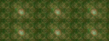 Raster illüstrasyonu. Renkli Bahar Temalı Kusursuz Arkaplan. Düz Çiçek Elementleri Tasarımı. Yeşil, kahverengi ve bej renkli çiçek buketi suluboya..