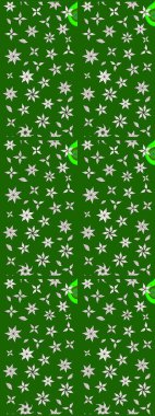 Çiçekli çizim şekli. Yeşil renkli çiçekler. Renkli Bahar Teması eskiz kalıbı. Düz Çiçek Elementleri Tasarımı.