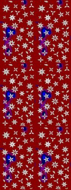 Çiçek kırmızısı eskiz deseni. Raster çiçek izi. Klasik taslak çizimi.