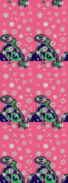 Çiçekli eskiz çizimi. Pembe renkli çiçekler. Renkli Yaz Temalı eskiz kalıbı. Düz Çiçek Elementleri Tasarımı.