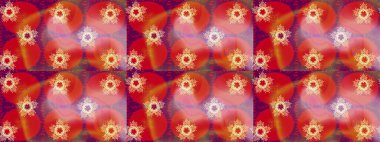 Raster illüstrasyonu. Soyut kış süsü. Güzel kar tanesi. Renkli arka planda izole tatlı kar taneleri. Yuvarlak raster kar tanesi.