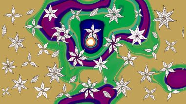 Büyük bir çiçek boyası seti. Kartlar, davetiyeler, tarih kartları ve daha fazlası için kullanılabilir. Raster şirin suluboya çiçek deseni çizimi.